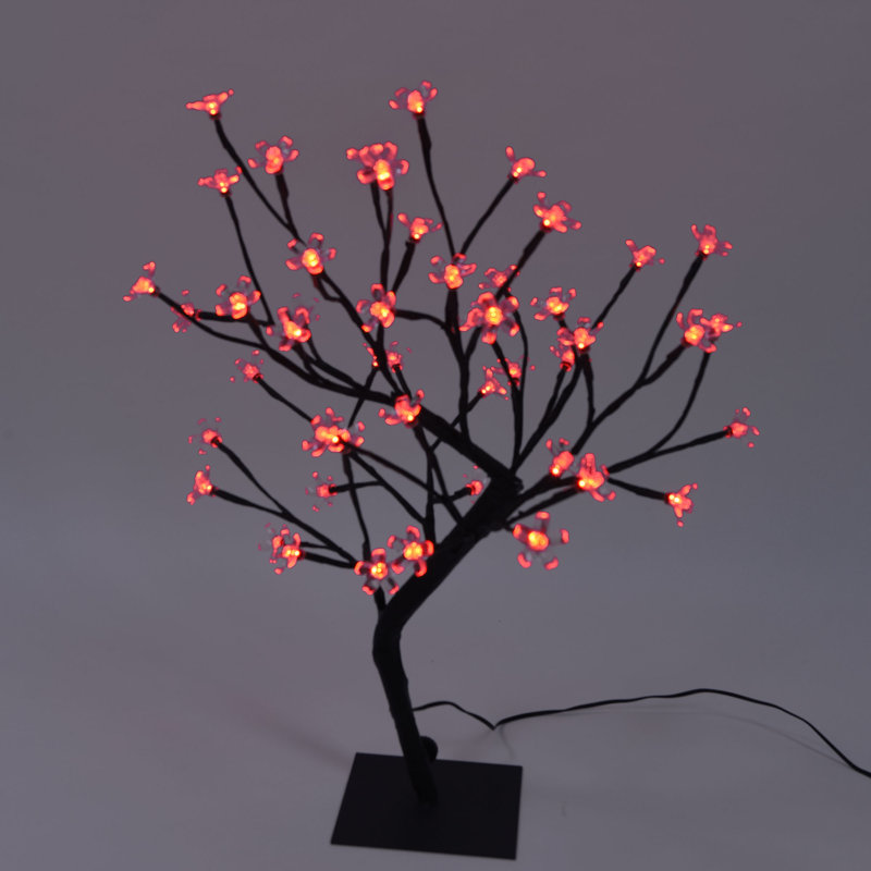 The Holiday Aisle Cherry Blossom Bonsai Tree 48 Light LED PlugIn